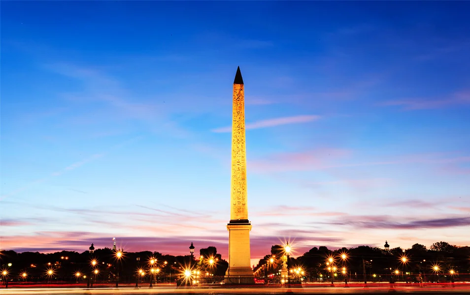 Foto del obelisco de París, en Francia